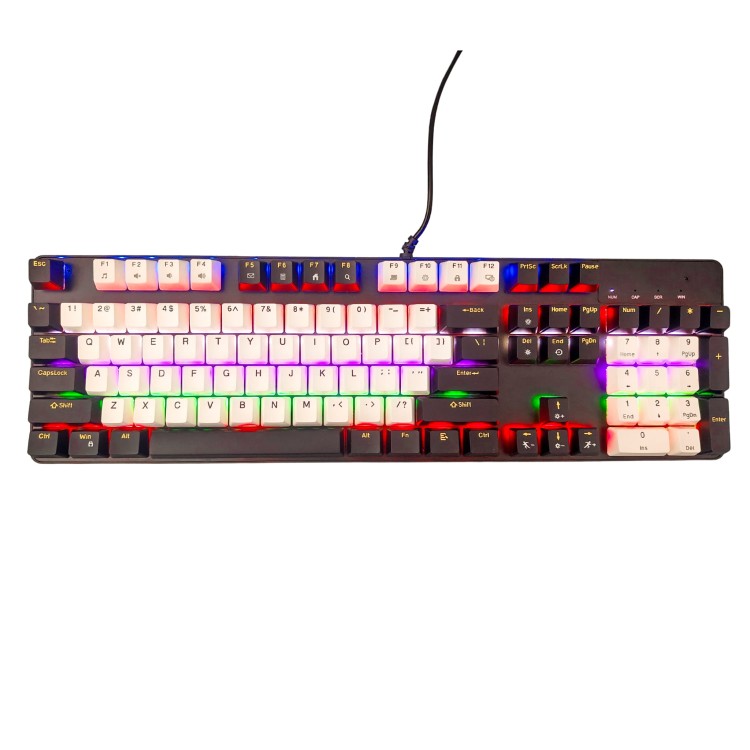 Klawiatura Gamingowa Mechaniczna, podświetlana RGB, przewodowa, dla graczy. Model CX20