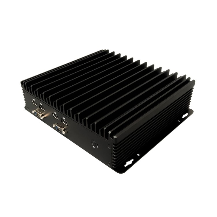 Komputer przemysłowy EF2 i5-1334U, 16GB RAM, 256GB SSD M.2, Pasywny, Win 11, IP50, 24/7. Model EF2 od gory, bezwentylatorowy