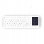 Klawiatura medyczna, silikonowa, podświetlana, IP68 touchpad, Biała. Model SKM-85-TP