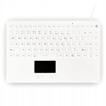 Klawiatura medyczna, silikonowa, podświetlana, IP68 touchpad, Biała. Model SKM-87-TP-2