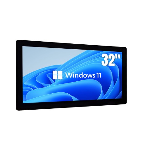 Komputer panelowy 32", Intel i5-1335U, 16GB RAM/1TB NVMe, Przemyslowy, Win 11 Pro. Model PPC3200 - przod