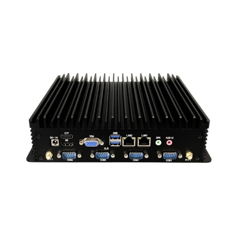 Komputer przemysłowy EF2 i5-1334U, 16GB RAM, 256GB SSD M.2, Pasywny, Win 11, IP50, 24/7. Model EF2 porty, tyl
